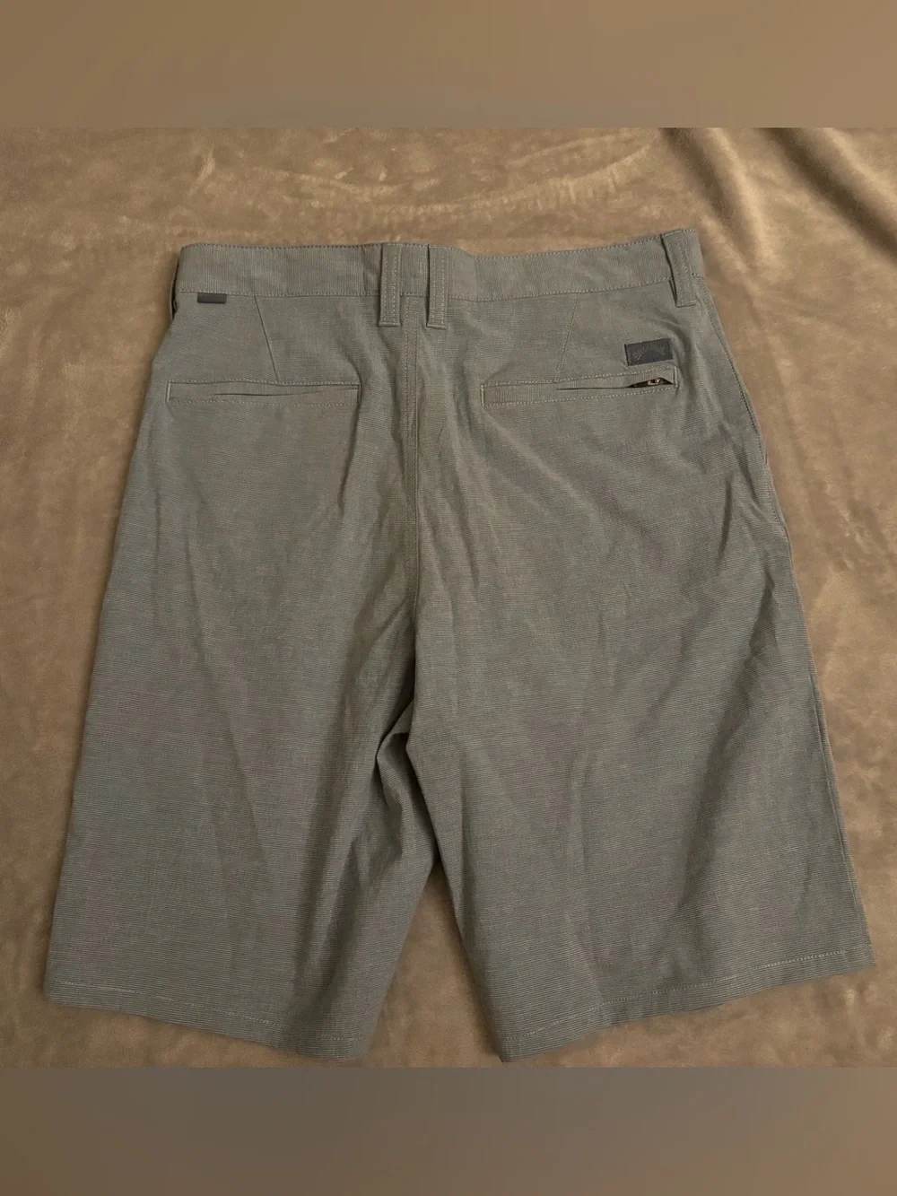 Billabong Recycler Crossfire Hybrid Blue Shorts Flat Front Button Slash Pockets